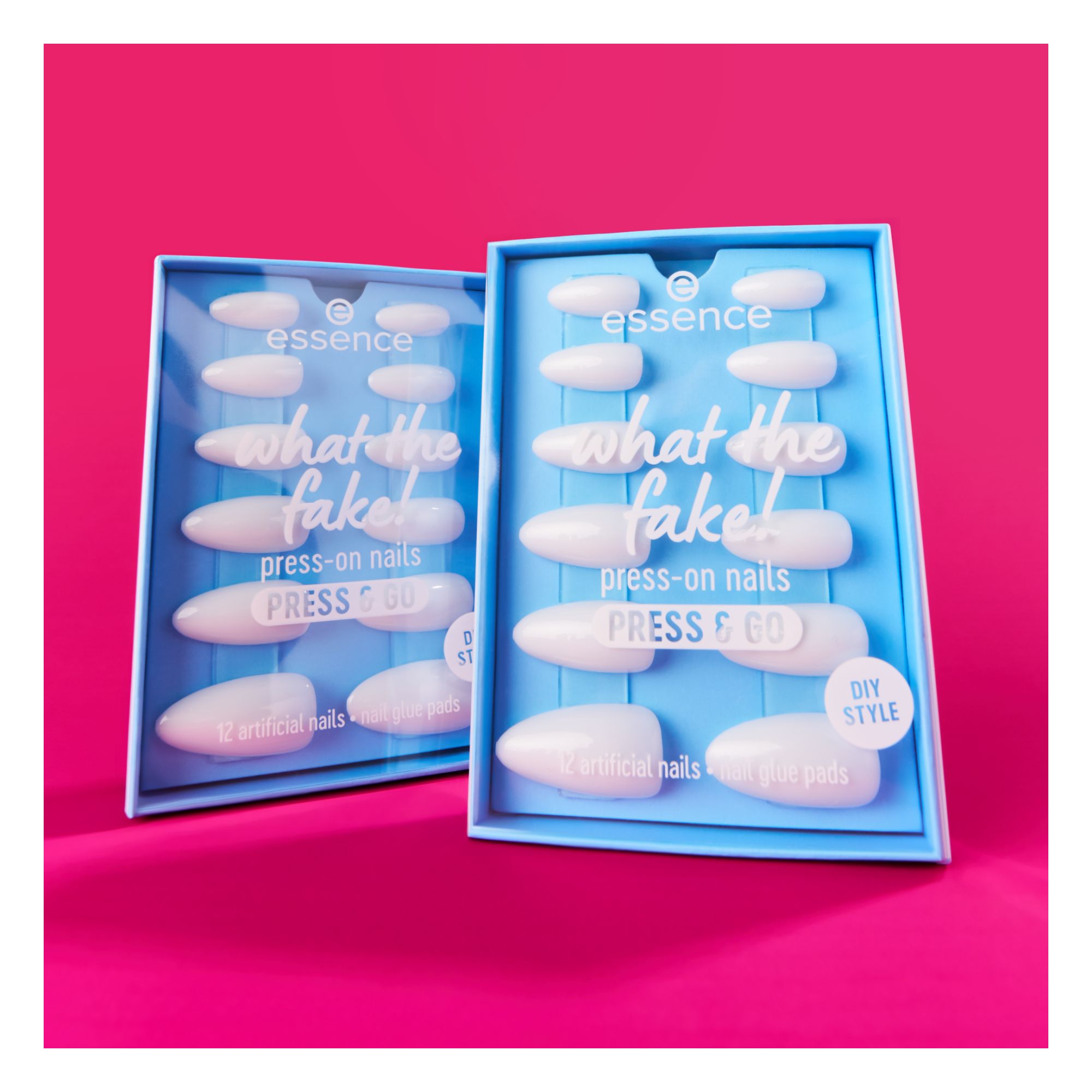 What The Fake! Press-On Nails Press & Go (12 Stück) -- Künstliche Nägel
