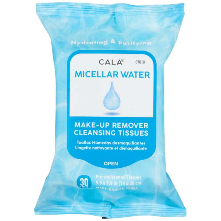 Lingette Nettoyant et Démaquillant - Make-Up Remover Cleansing Tissues - Micellar Water  (30 Pièces)