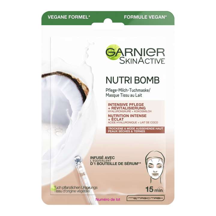 Nutri Bomb Pflege-Milch Tuchmaske - Intensiv Pflegend & Vitalisierend