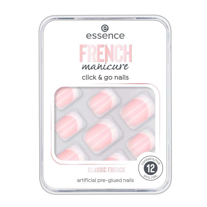 False Nails - FRENCH Manicure Click & Go Nails (12 Pieces)