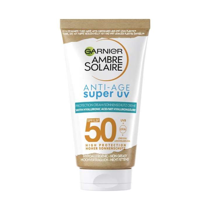 Crème Solaire Visage Anti-Âge - Ambre Solaire - Anti-Age Super UV Sonnenschutzcreme Gesicht LSF 50 