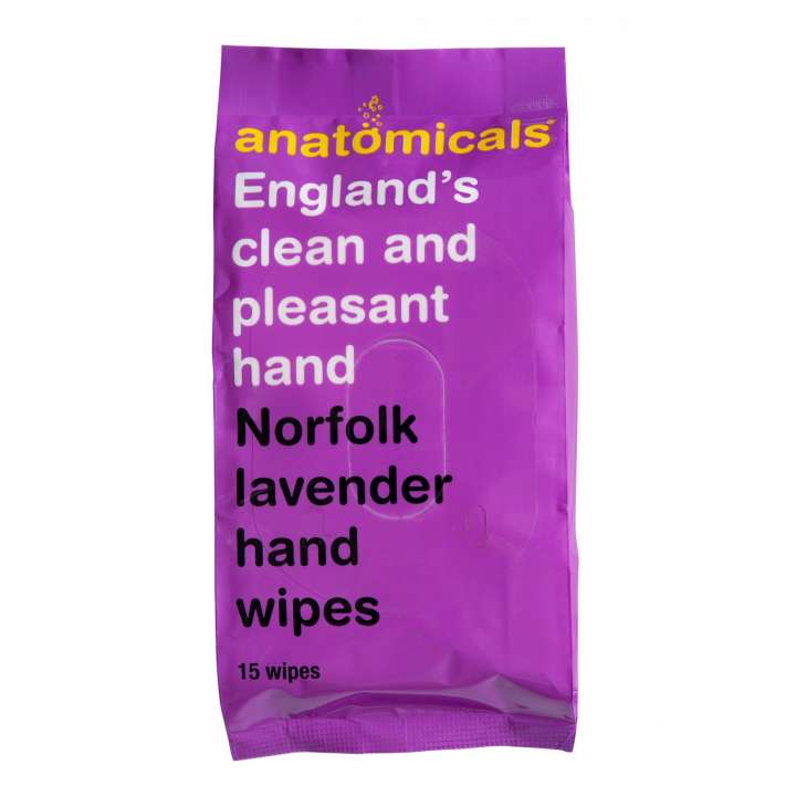 Handreinigungstücher - England's Clean Pleasant Hand - Norfolk Lavender Hand Wipes (15 Tücher)