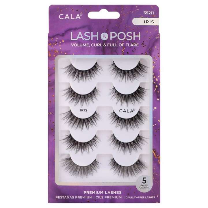 False Eyelash Set - Lash & Posh Volume, Curl & Full Of Flare - Iris 