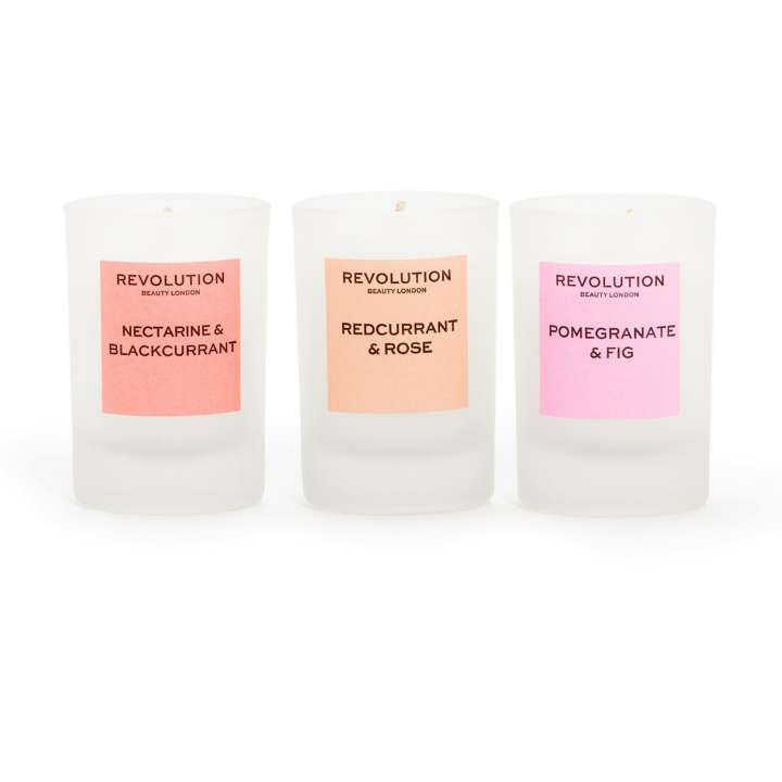 Set Bougies Parfumées Mini - Fruity Mini Scented Candle Trio Set Bougies Parfumées Mini - Fruity Mini Scented Candle Trio