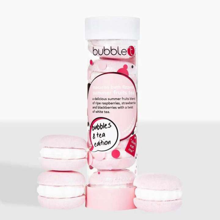 Badebomben - Bubbles & Tea Edition - Macaron Bath Fizzers  Summer Fruits Tea