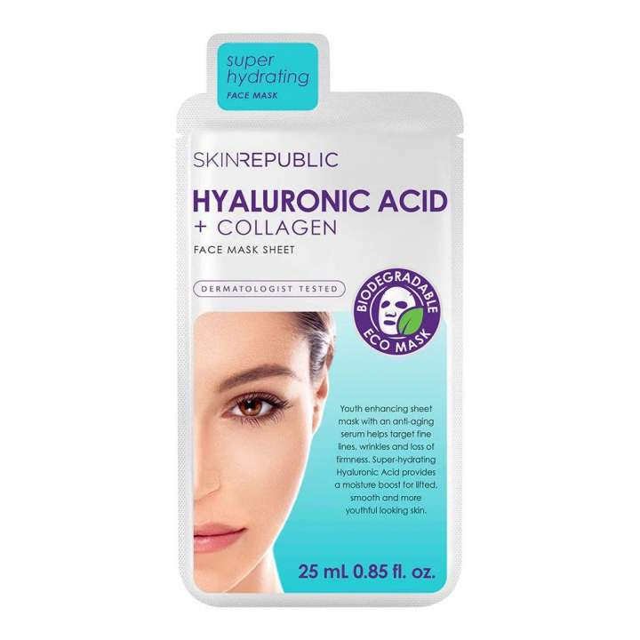 Gesichtsmaske - Hyaluronic Acid + Collagen Biodegradable Mask Sheet