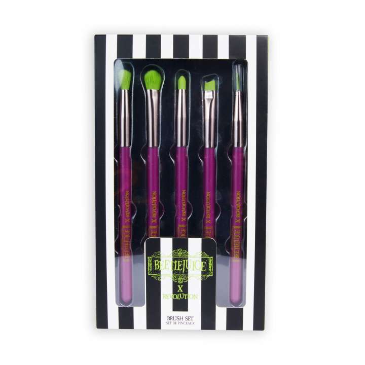 5-Teiliges Pinsel-Set - Beetlejuice x Makeup Revolution - Brush Set 
