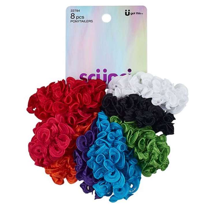 Scrunchies - Ruffle Ponytailers (8 Pieces)