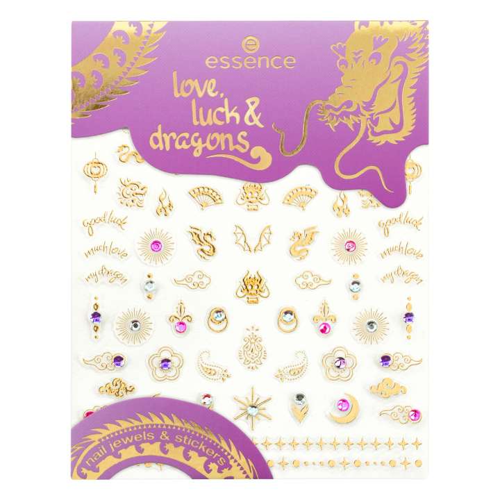 Love, Luck & Dragons - Nail Jewels & Stickers (73 Pièces)